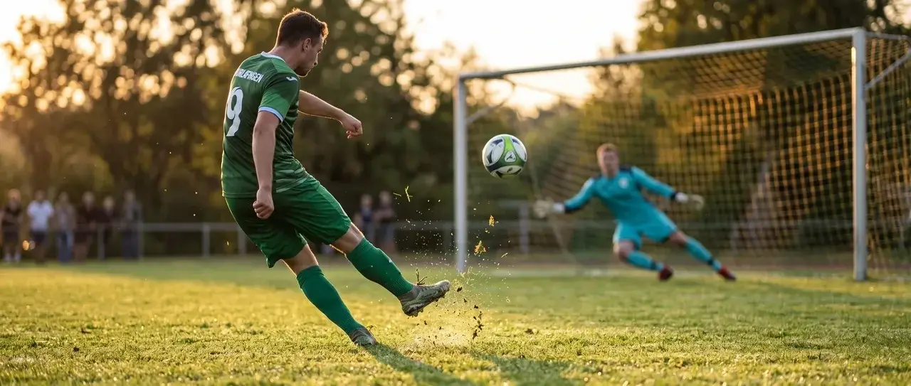 Torschuss am Sportgelände Burlafingen